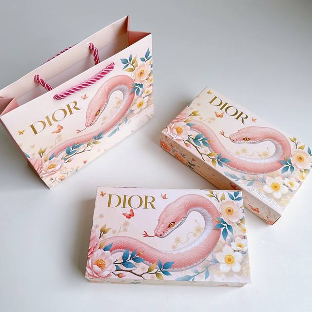 High-end quality Dior Pink Snake Lipstick Sample Five-piece Set Blue Gold Dior
