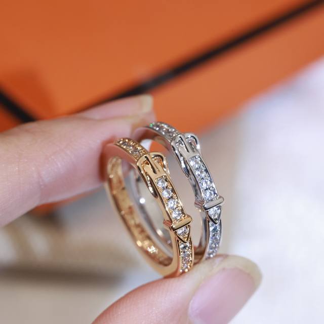 Hermes ring is hot, Hermes belt buckle ring is exclusively imported, sub-gold ma