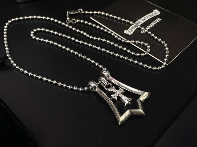 Chrome Heart Triangle Cross Necklace Chain Length 70cm DDD