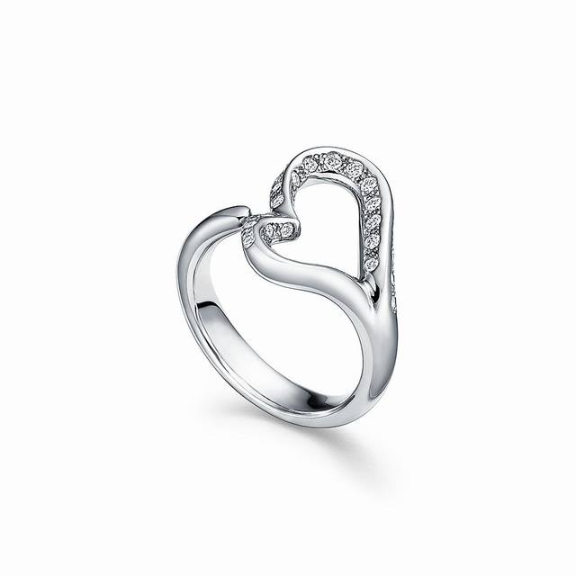 Tiffany ring love ring open full diamond ring fashionable low-key elegant fashio