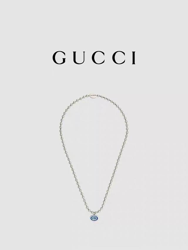 New] Gucci interlocking double G bead chain necklace DDD