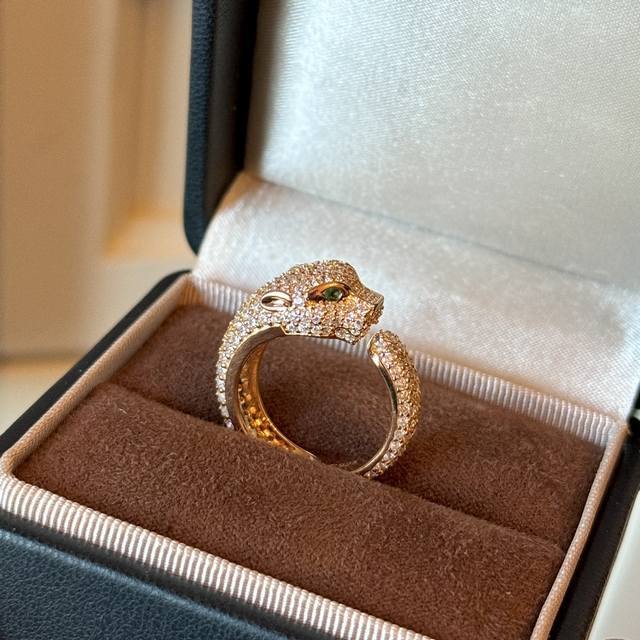 A0001 Large leopard ring from Kajia, full diamond leopard ring, classic aristocr