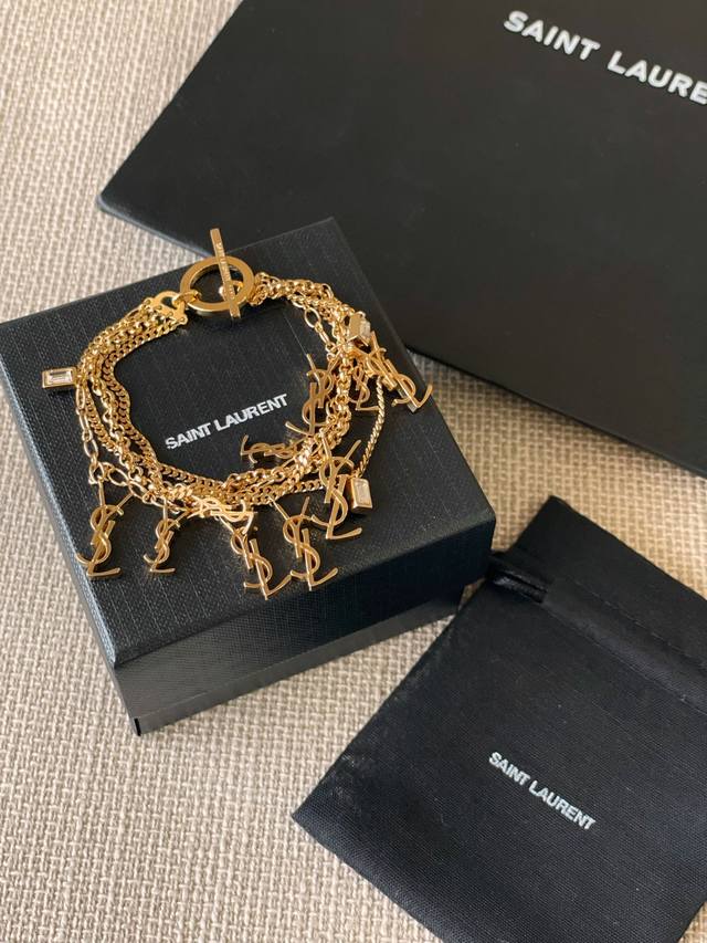 No.Ysl0007 Yvessaintlauren*Latest multi-layered bracelet consistent Zp brass mat