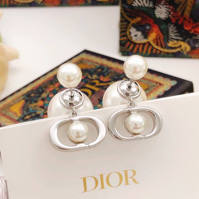 No.Ded0025 Dio*Latest silver pearl size Cd with diamond beads Zp brass material
