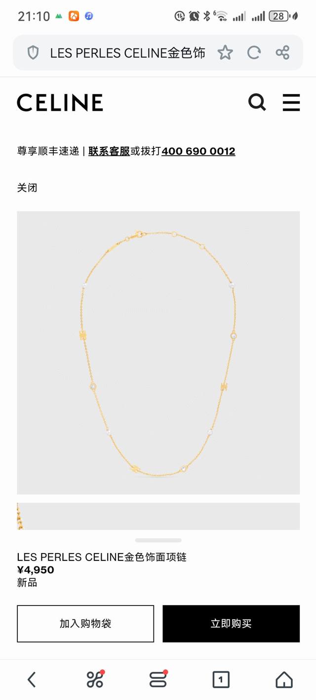 Necklace Bracelet Celine's new necklace bracelet has a unique design and full of