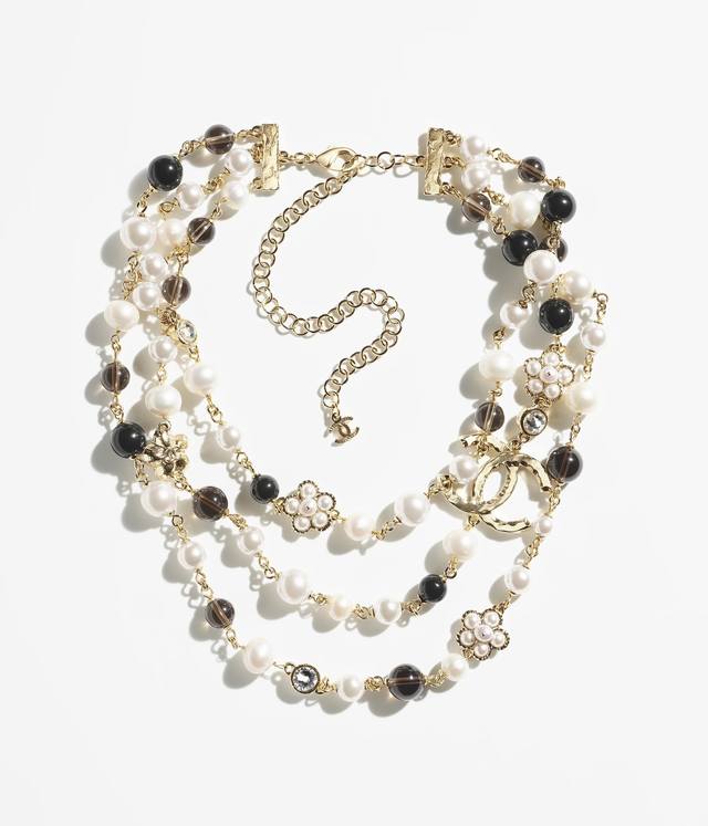 New autumn and winter sweater chain Chanel sweater chain small size pearl chain