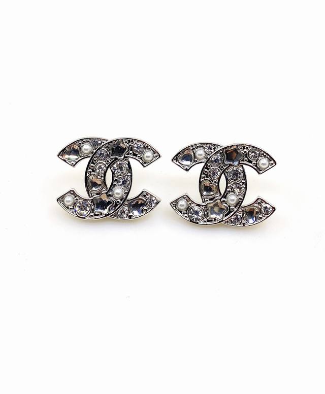 Ch*Nel Latest platinum Cc earrings consistent Zp brass material DDD