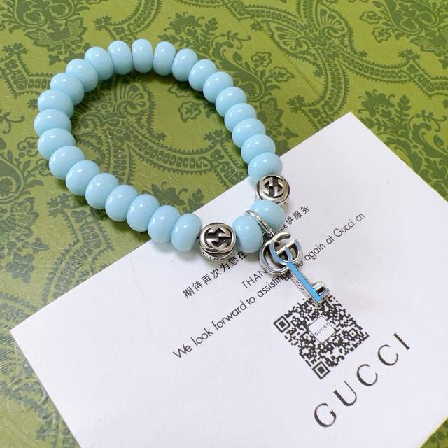 new products released Gucci bracelets for men and women, the latest agate blue