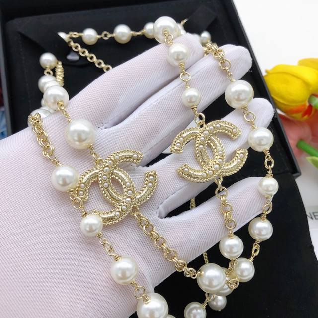 No.Xxl0812 Beautiful 1New Arrival mist gold long chain, rice bead twist necklace