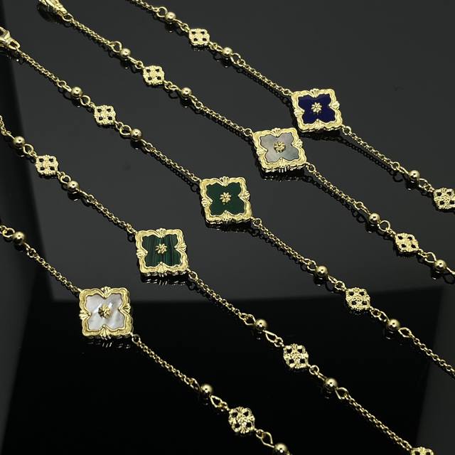 Buccellati Bracelet New Retro Petal Four-Leaf Clover Bracelet P DDD