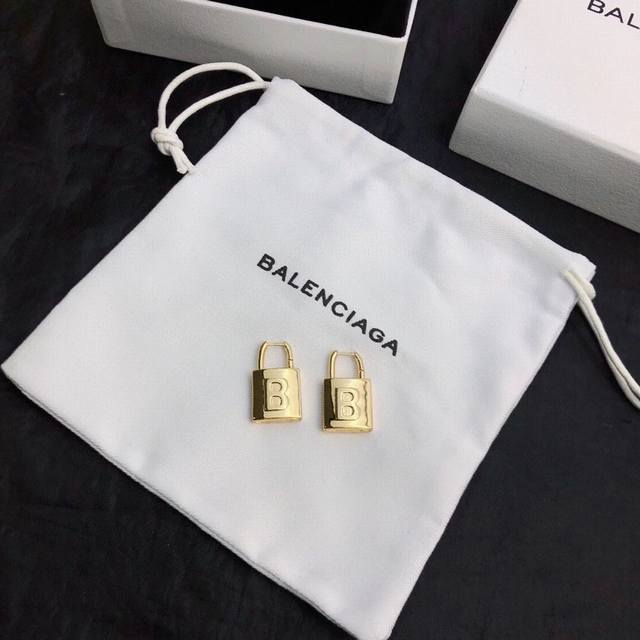 Original goods New products Balenciaga new gold earrings earrings counter consi
