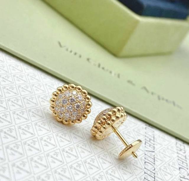 Vca Van Cleef & Arpels new full diamond pearl earrings shipped S925 sterling sil