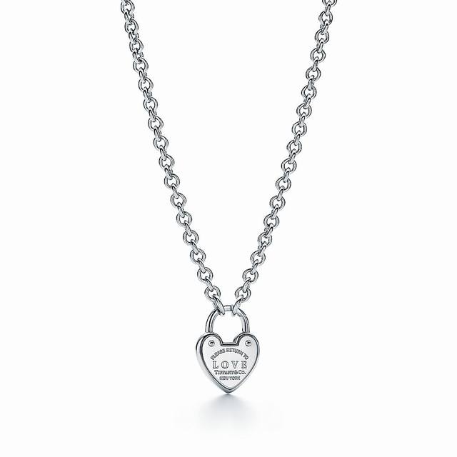 Tiff Tiffany necklace love heart necklace, Love Lock series necklace, simple nec