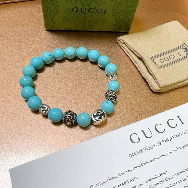 New product release Gucci bracelets for men and women, the latest natural turqu