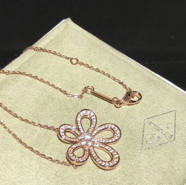 Vca necklace classic flower big flower luxury high carbon diamond full diamond n