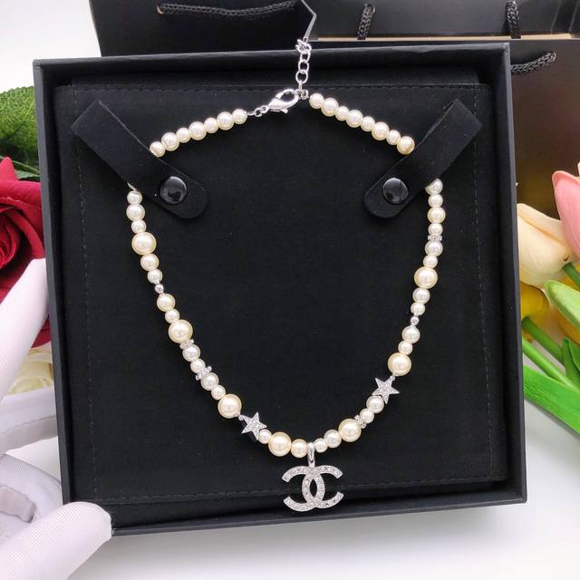 No. Xxl0156 Ch*Nel latest star necklace silver consistent Zp brass material DDD