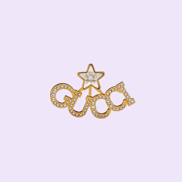 Gucci Gucci rhinestone letter star inlaid earrings new autumn and winter styles