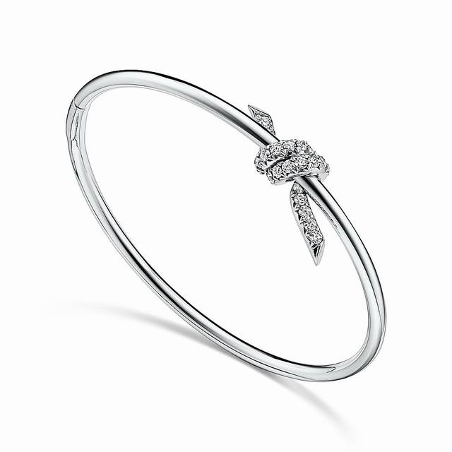 New T-style thin version diamond knotted bracelet knotted bracelet sub-gold mat