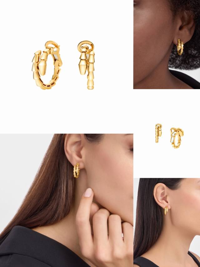 Bvl New Baojia snake ear clip Serpenti snake series smooth snake earrings sub-go