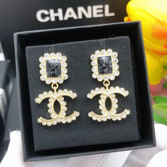 No. Xed0785 Fragrant 21K Autumn and Winter Black Diamond Earrings Gentle and lo