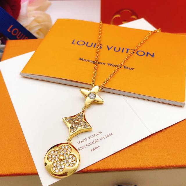 No. Lxl0145 Lv* Latest tassel necklace consistent Zp brass material DDD