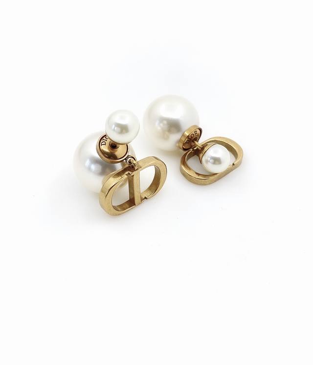 Cd Big and small pearl earrings Angelababy Yang Ying same style 925 silver needl