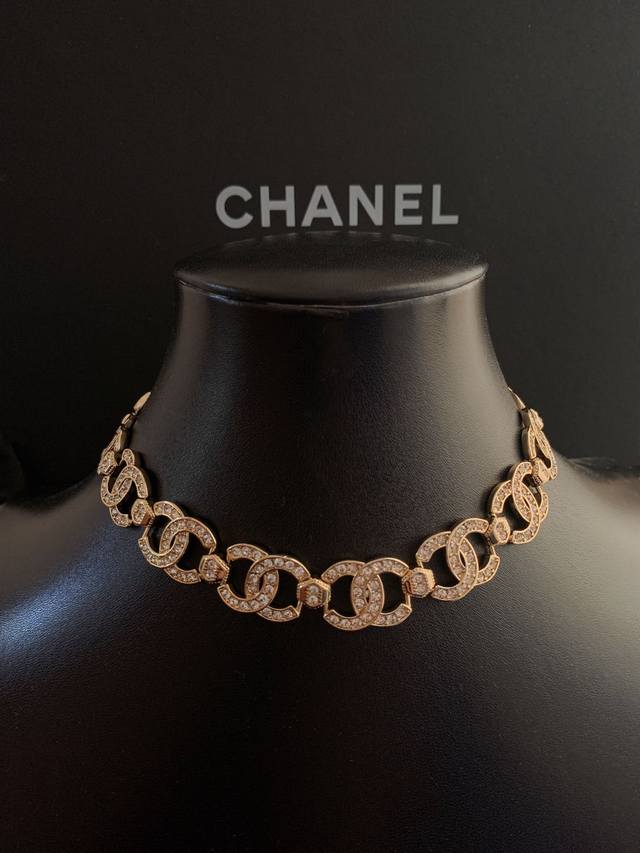 Ch*Nel New full diamond Cc necklace consistent Zp brass material DDD