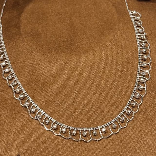 A6146 Independent designer new light jewelry skirt edge lace bead necklace sterl