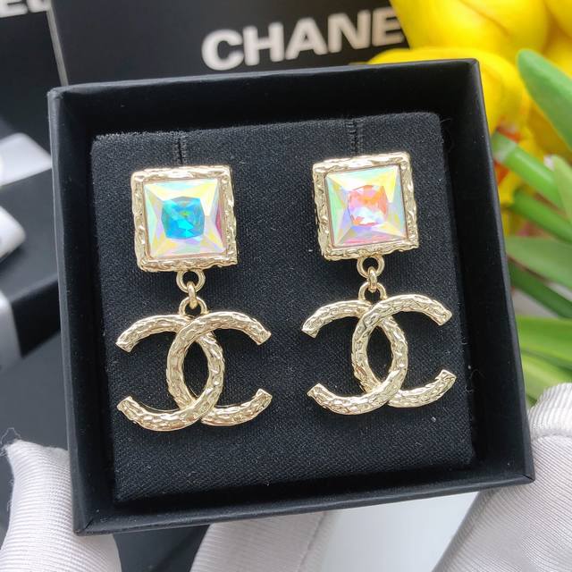 No.Xed0947 Chanel colorful crystal cube earrings high quality DDD