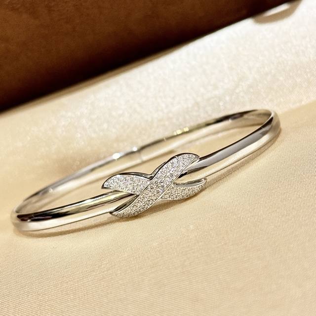 A5070 Paris Liens series cross two-color bracelet 925 sterling silver electropla