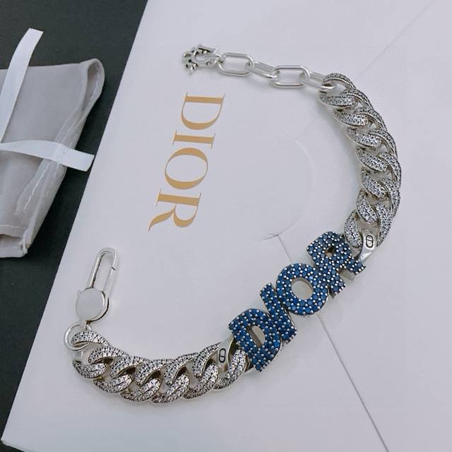 High-quality full diamond Dior bracelet original goods counter new model open m