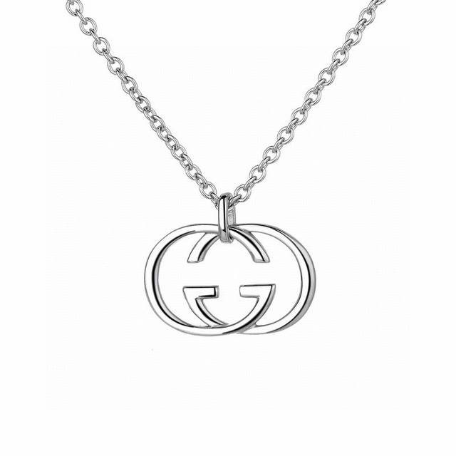 Gucci Gucci purchasing version necklace double G three-dimensional pendant neckl