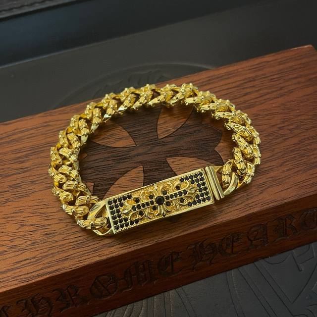 Counter quality Chrome Hearts Chrome Hearts gold classic twisted retro cross fl