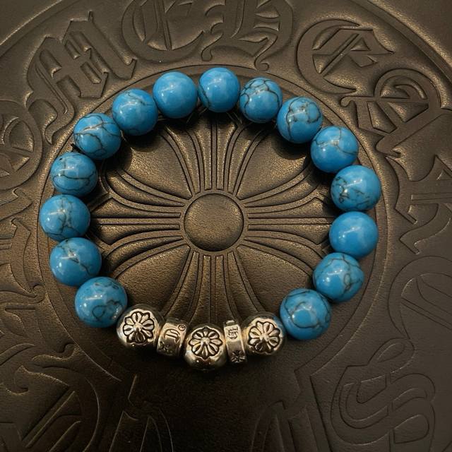 New counter quality Chrome Hearts classic retro multi-element blue turquoise br