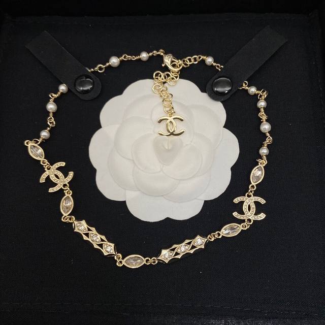 No. Xxl0324 New Horse Eye Diamond Cc Pearl Necklace DDD