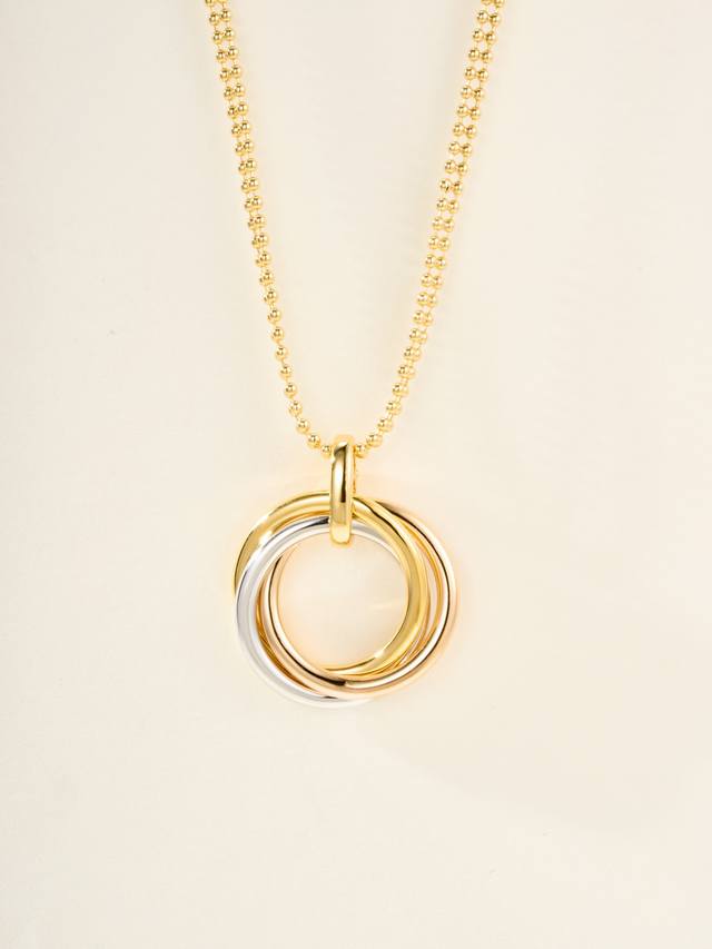 2025 Trinity three-color ring large necklace, size 46cm, 53cm Trinity new model,