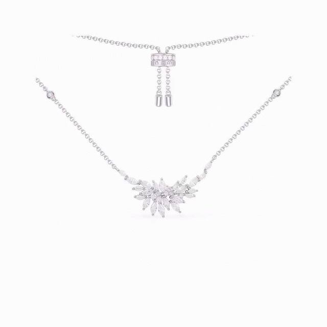 Apm Monaco Festival silver necklace for women, same style as Aqin, unique and el
