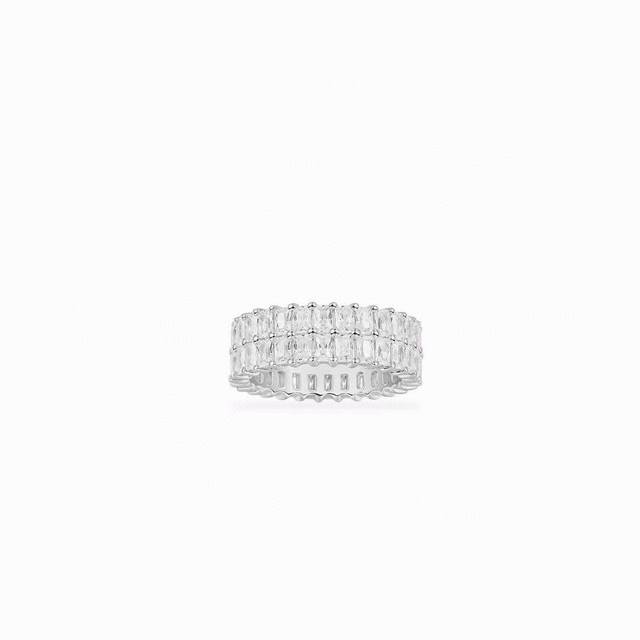 Apm Monaco Eclat double-layer square diamond ring! Fashionable and simple, low-k