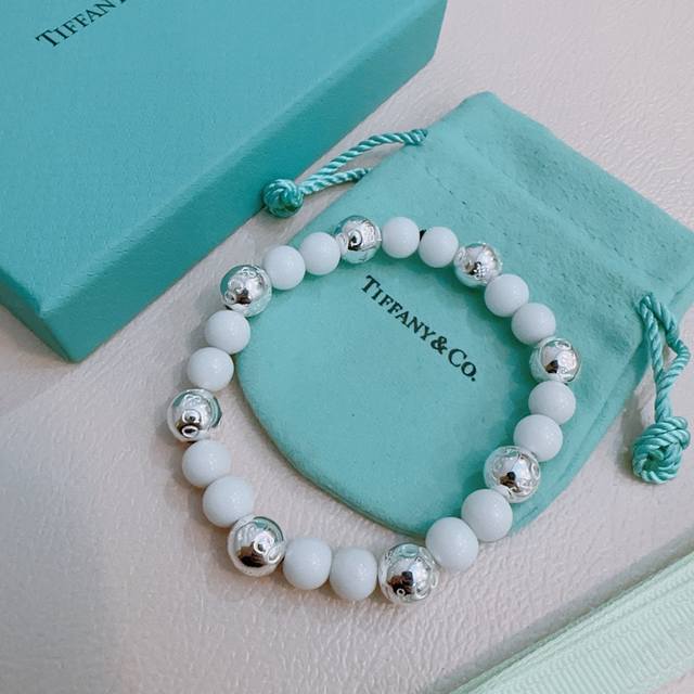 Tiffany bracelet Tiffny&Co. counter exquisite version multi-element agate silve