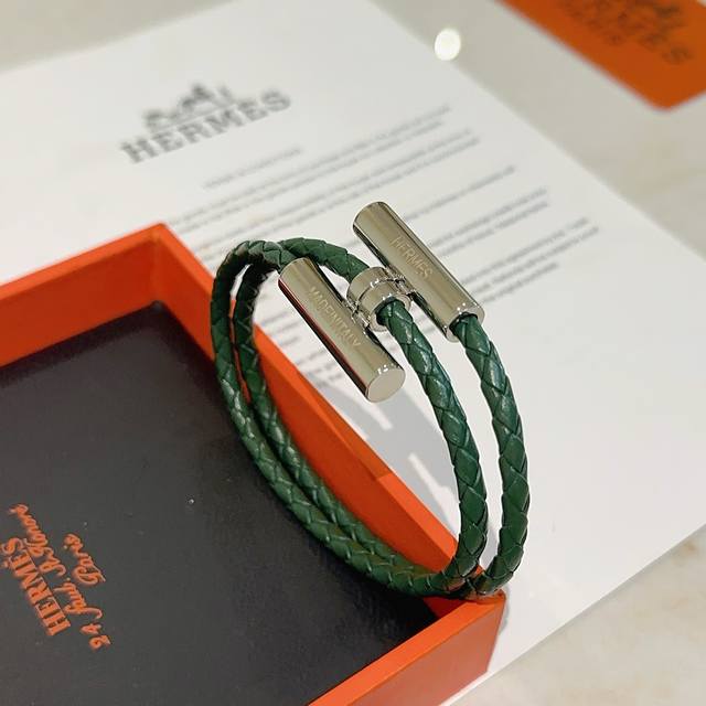 New Hermes bracelet braided bracelet thickened platinum version. High-end preci