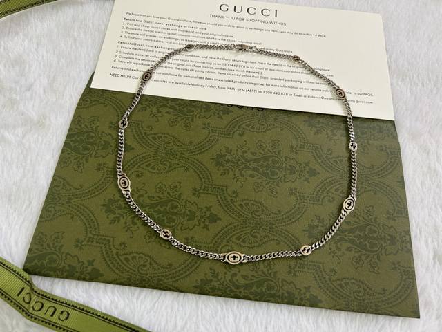 Gucci Gucci Double G Epoxy Necklace Length DDD