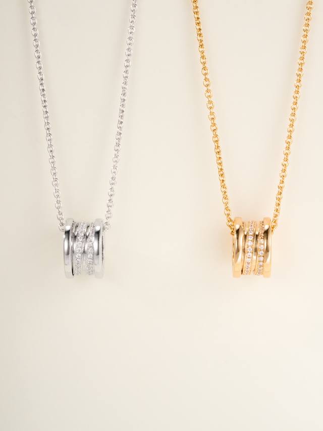 B Baojia classic spring necklace with diamonds in the middle, B.Zero series, its