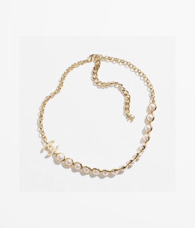 Chanel pearl double C necklace DDD