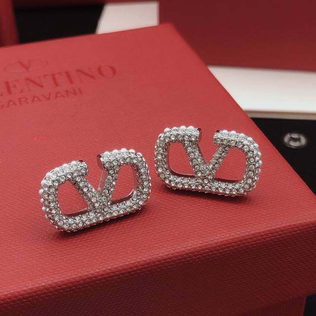 No.Ved0269 Valenti*O latest silver diamond edge bead earrings consistent Zp bras