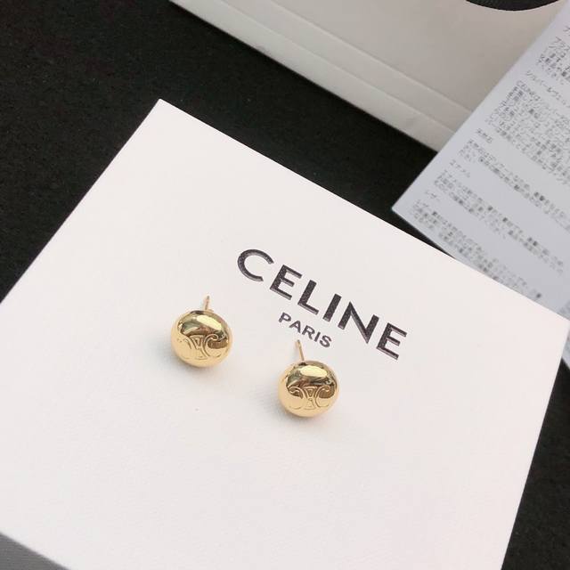 New product Celine Celine round earrings new style Celestine personality classi