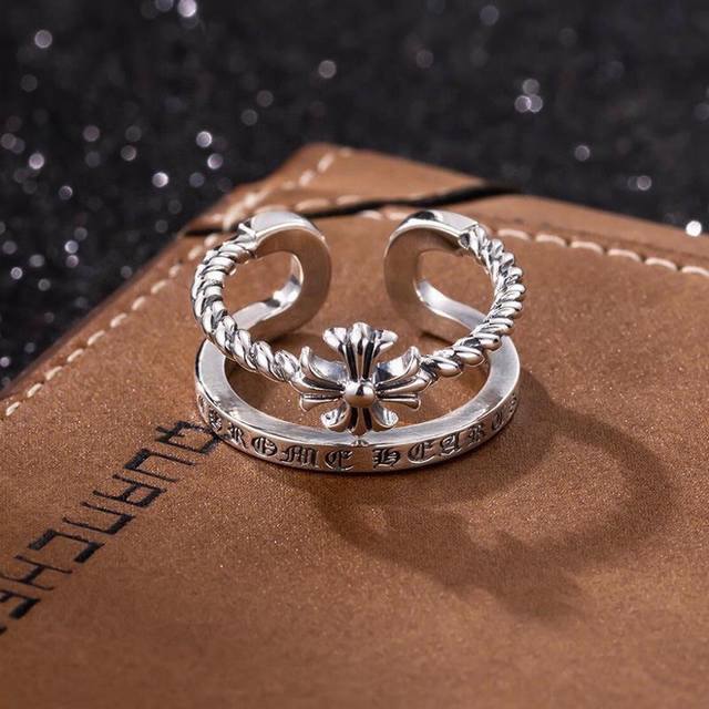 S925 sterling silver cross ring female European and American retro fashion cold