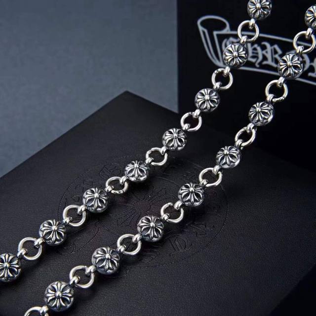 Pchrome Hearts Classic personality cross ball necklace, European and American st