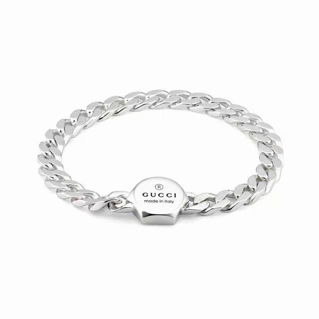 Necklace Bracelet Pgucci Gucci logo engraved necklace bracelet size 18.20.22 DD