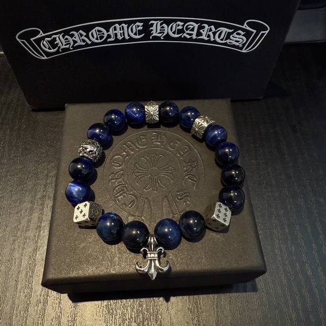 New counter quality Chrome Hearts Chrome Hearts retro multi-element lapis lazul
