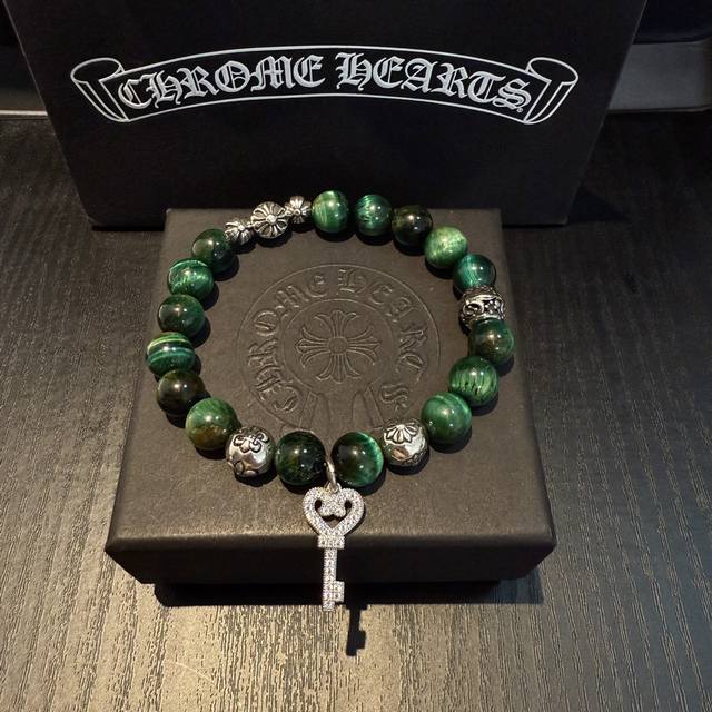 New counter quality Chrome Hearts Chrome Hearts retro multi-element green tiger